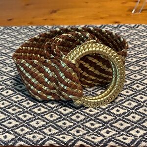 Braided Brown and Gold Belt